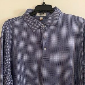 Peter Millar Summer Comfort Polo. Blue and Gray